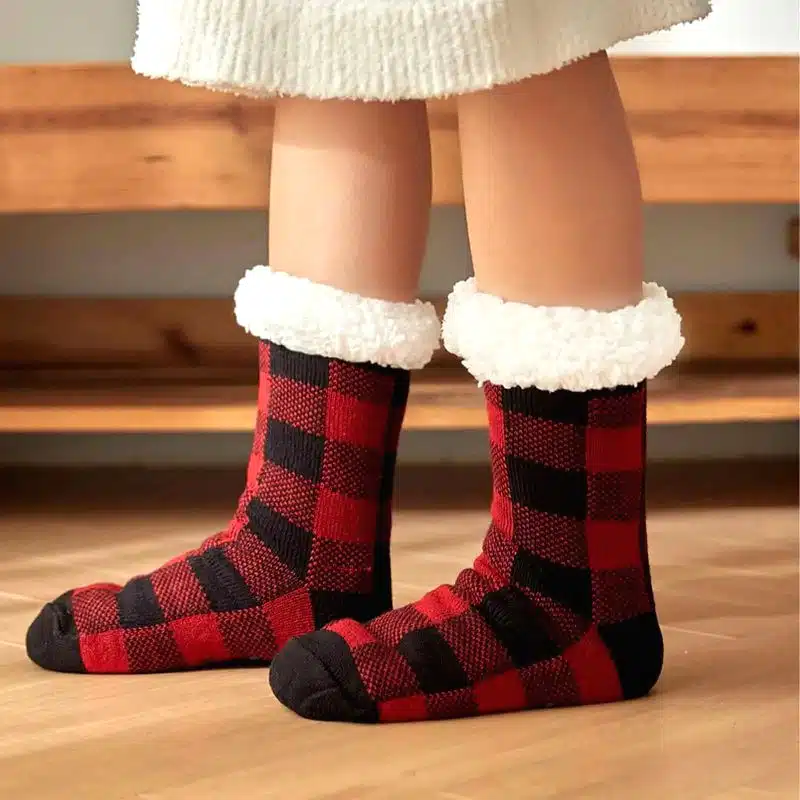 Chaussette De Noel Polaire Rouge